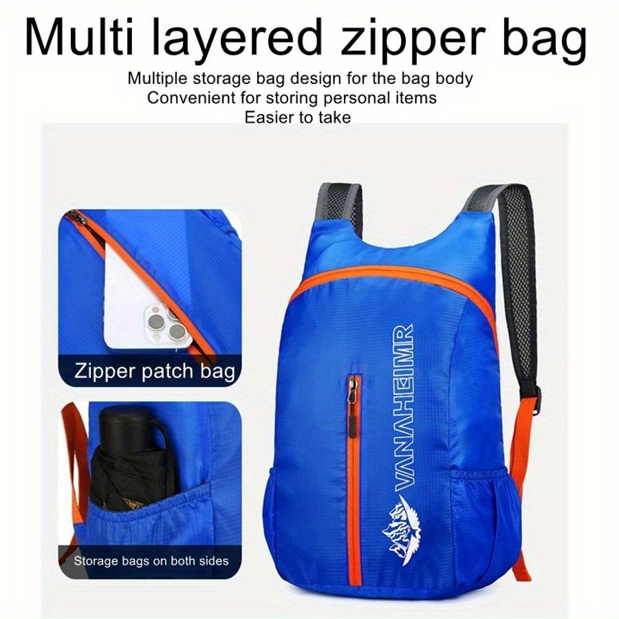 Professional Unisex Outdoor Travel Camping Folding Backpack Ultra Lightweight