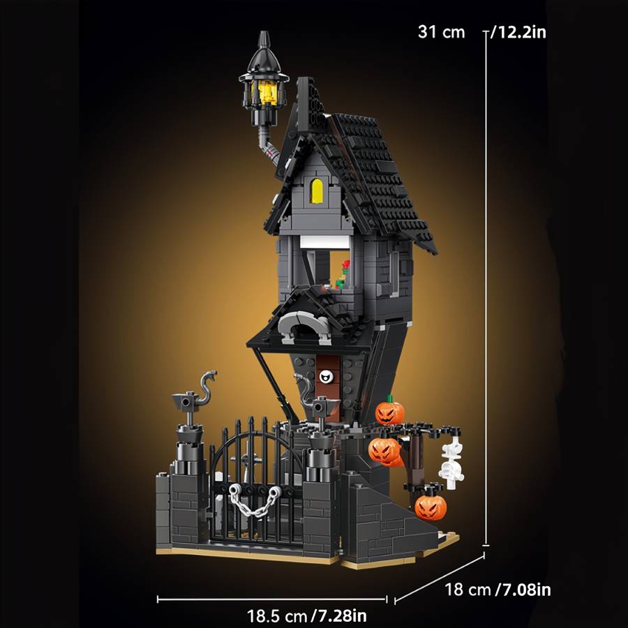 Building Toy Architectural Model Toy Set Style Halloween Castle