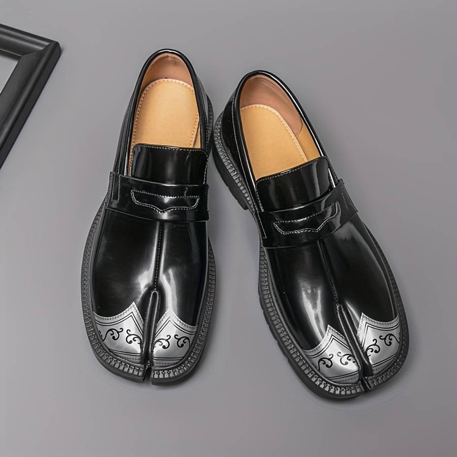 Mens Leather Shoes Color Black Sizeuk 5.5