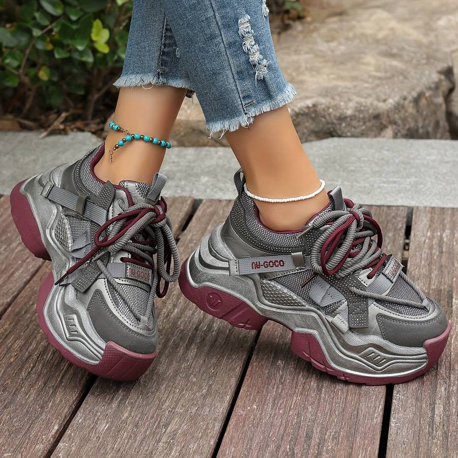 Women S Sneakers Color Claret Sizeuk 5