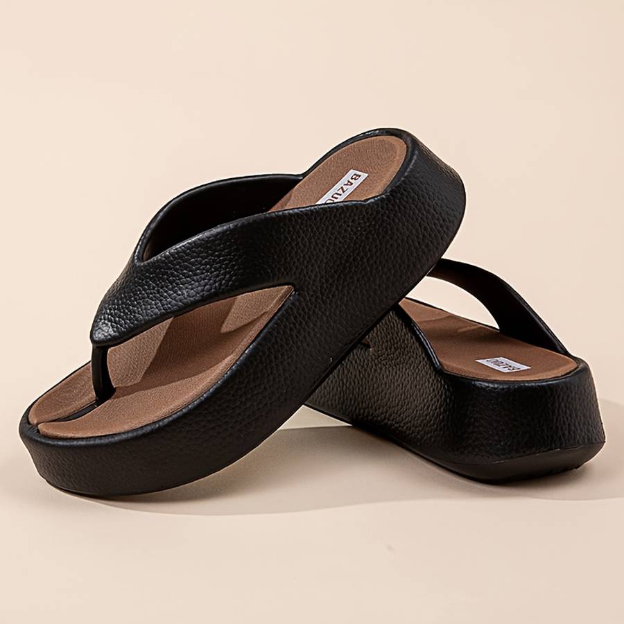 Ladies Summer Flip Flops Khaki Uk 4