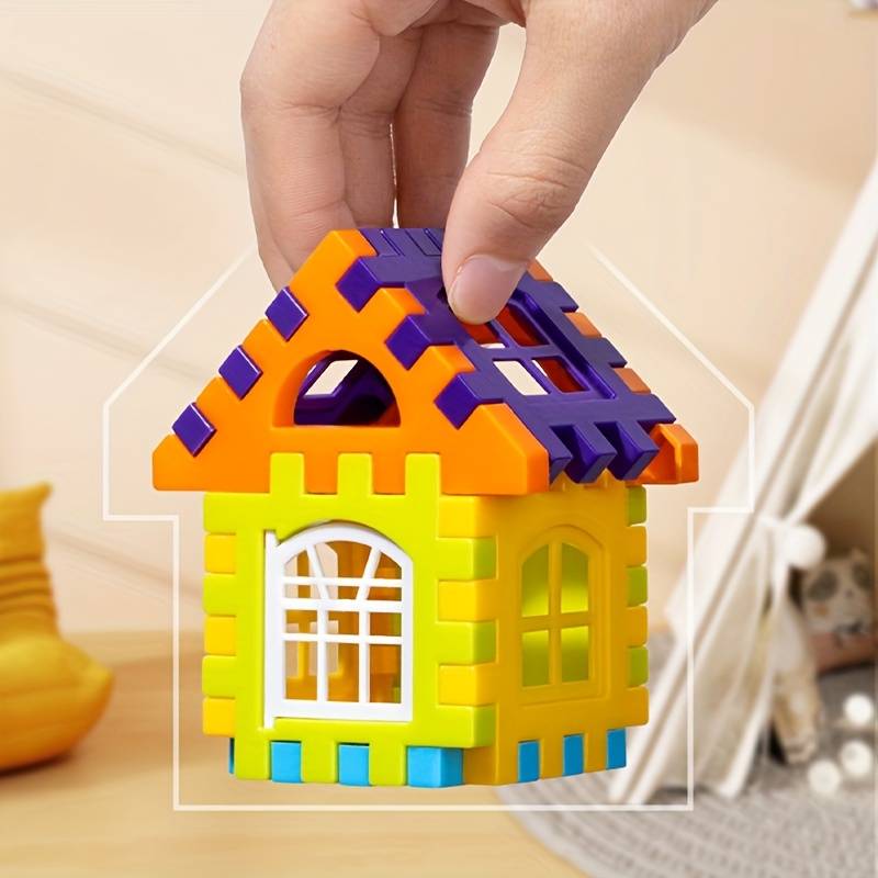 Building Toy Architectural Model Toy Set Quantity 130Pcs House Building Blocks