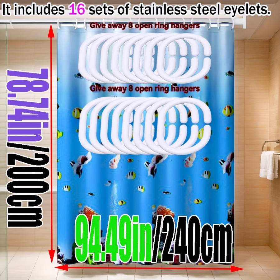 Waterproof Shower Curtain Size 180*200Cm70.87*78.74In