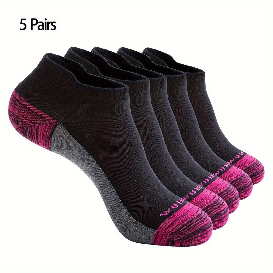 Women S Socks Color Rose Red 5 Pairs Size Onesize