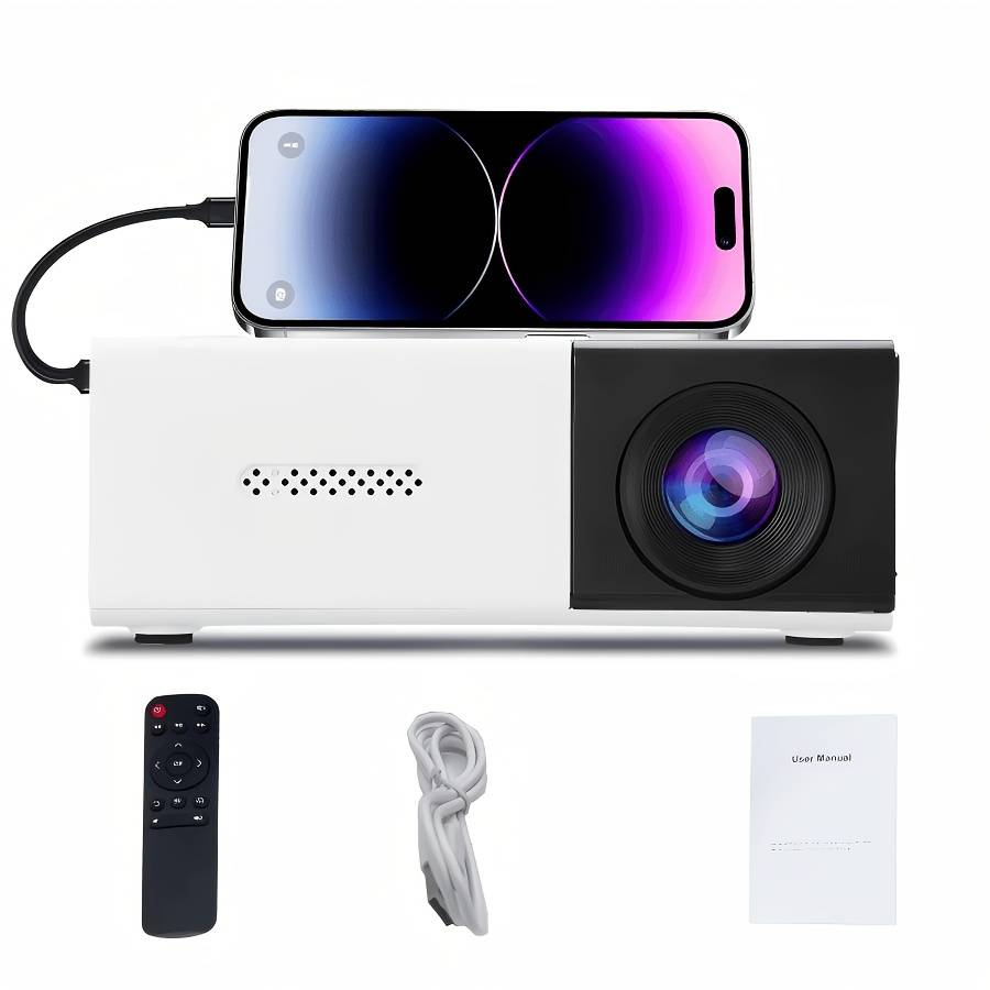 Projector Style Phone Projector With Remote Control Black And White
