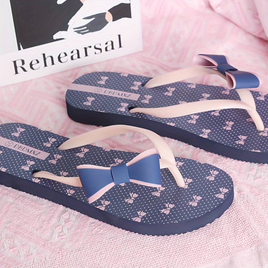 Ladies Summer Flip Flops Royal Blue Uk 3
