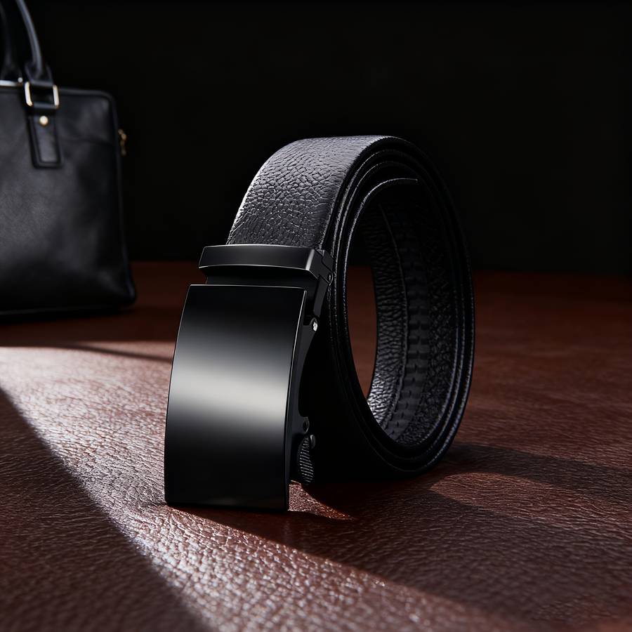 3Pcs Classic Men Watch Belt Wallet Set Fashionable Light Luxury Business