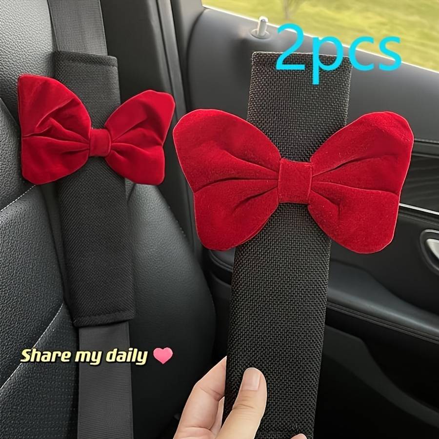 Car Seat Belt Covers 2Pcs Pink B