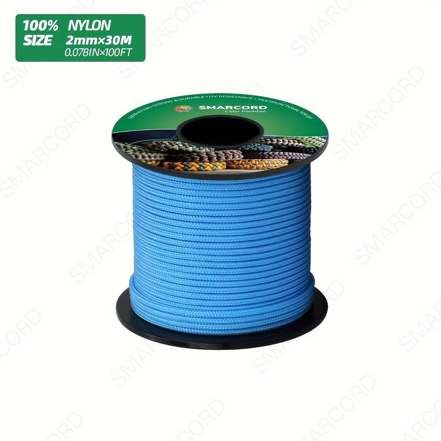 2mm Type I Nylon Rope 1 Core 100ft Diy Projects Bracelet All Purpose Rope Tent