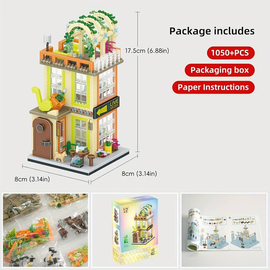 Building Toy Architectural Model Toy Set Model Cake Shop