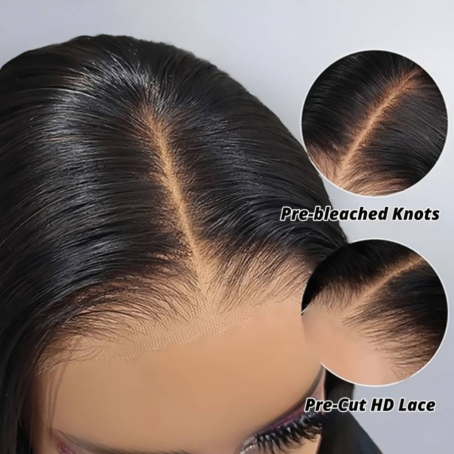 Natural Black Womens Wigs Hair Length 40.64Cm