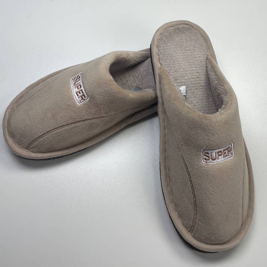 Cotton Slippers Color Linen Sizeuk 7.5-8