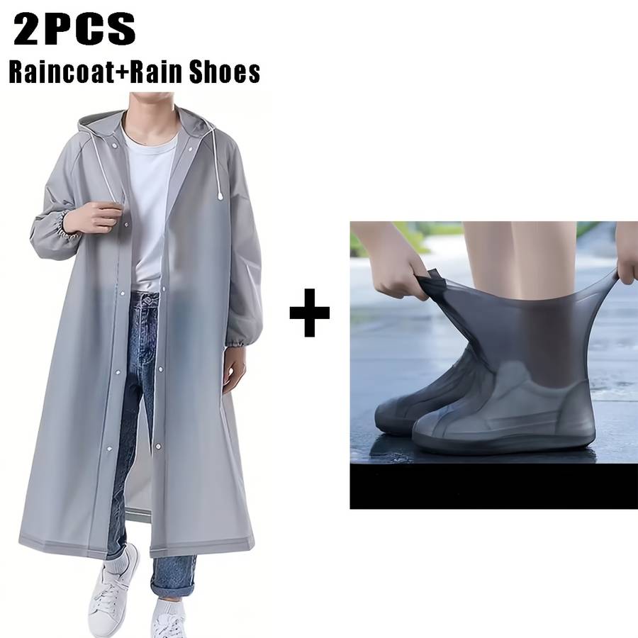 Raincoat White  Raincoat  Shoe Covers Size One Size Fits All