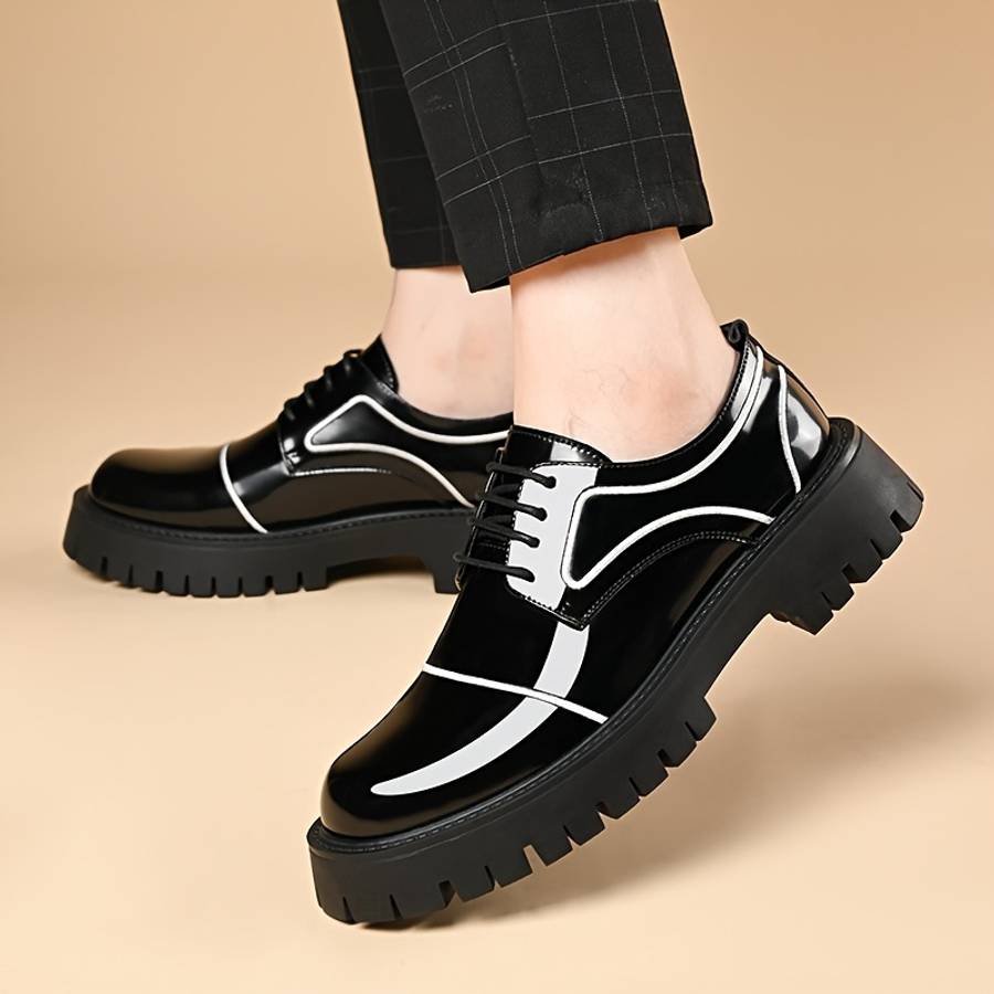 Mens Leather Shoes Color Black Sizeuk 8