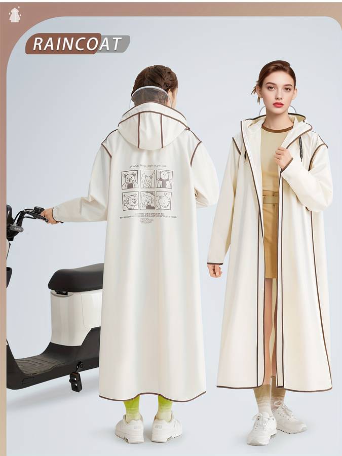 Raincoat M Beige Size Asian L