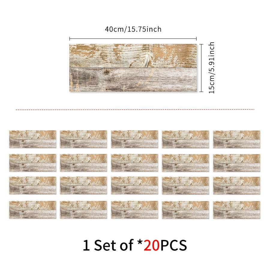 Self Adhesive Floor Stickers 40X15Cmx5Pcs