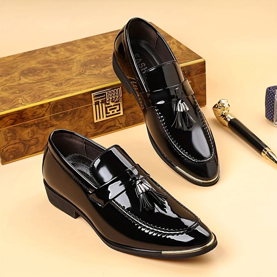 Mens Leather Shoes Color Black Sizeuk 9