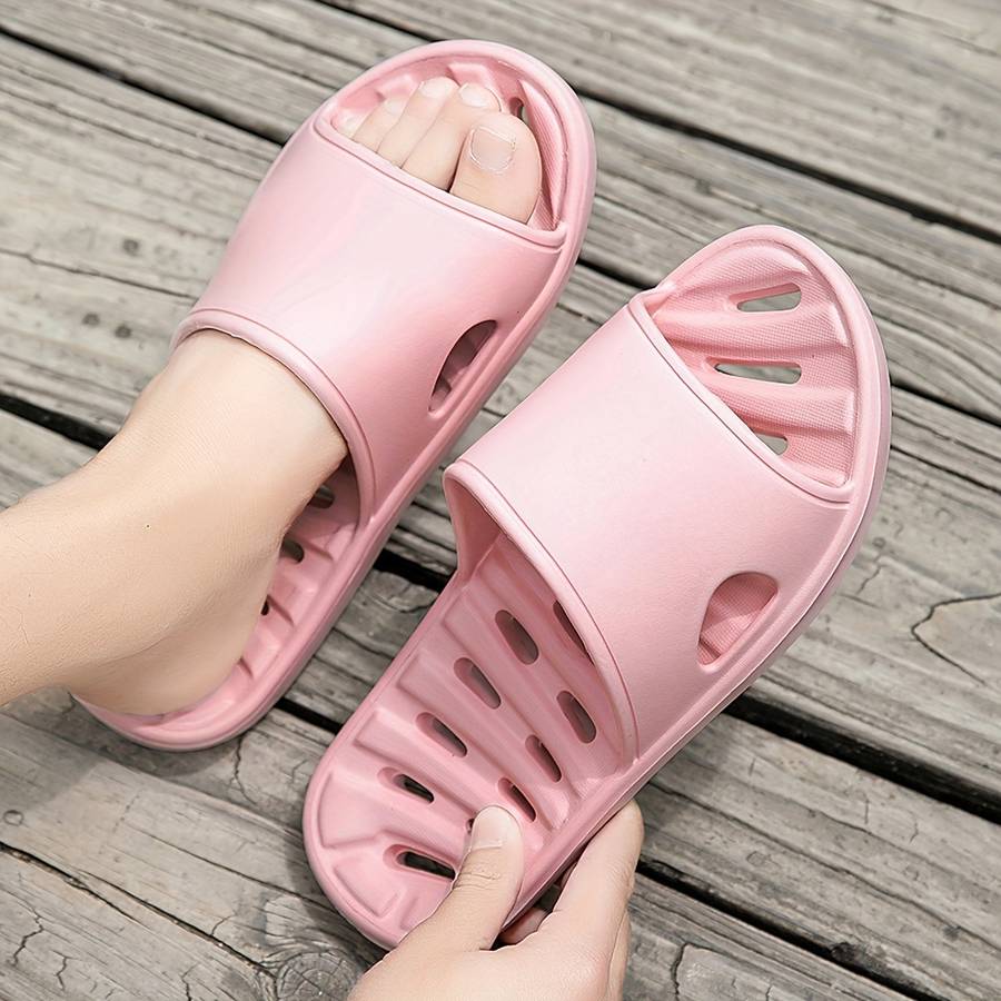 Men Slippers Summer Style Pale Pinkish Gray Size Uk 7.5 To 8