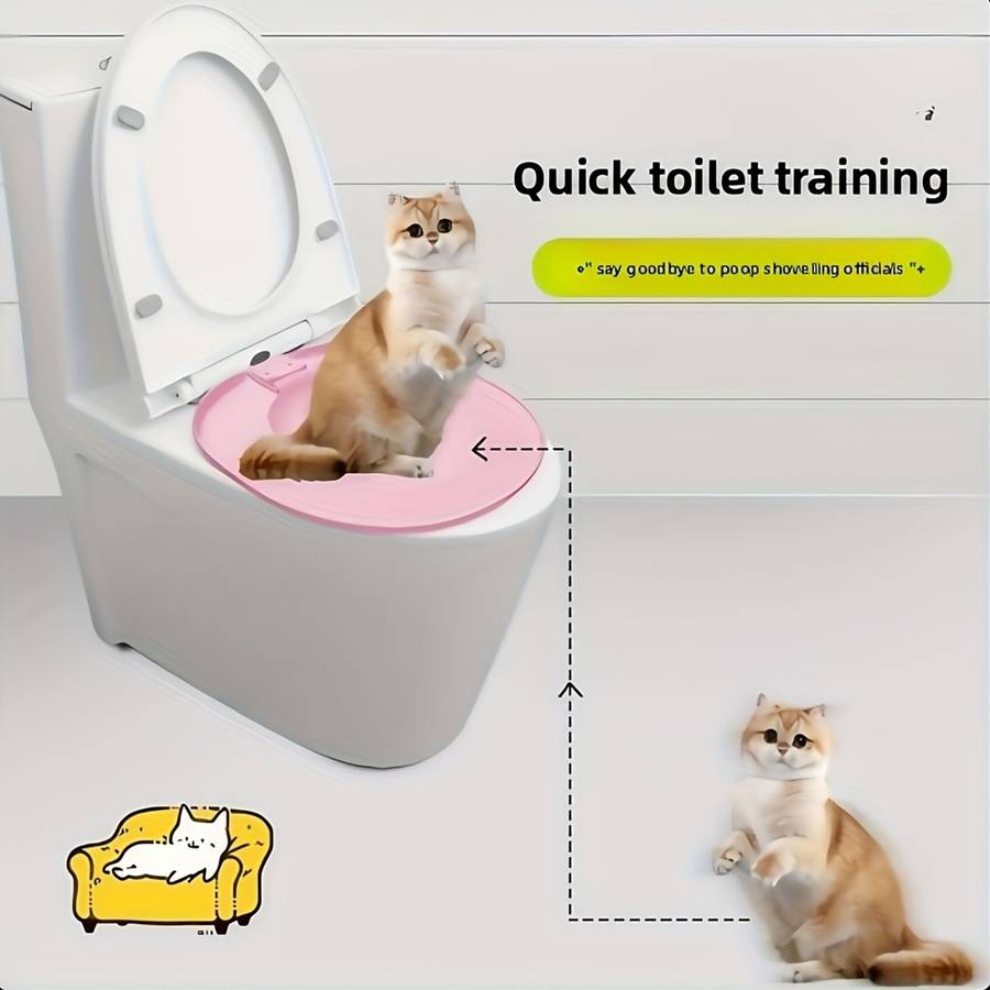 Pet Supplies Color Gray    Cat Toilet Training Basin Size Set