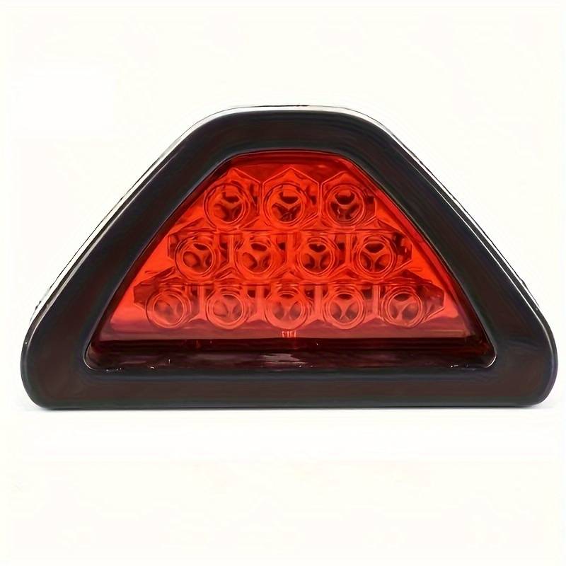 1pc F1-Style Triangular LED Rear Fog Light Universal Fit Brake Warning Tail Lamp for