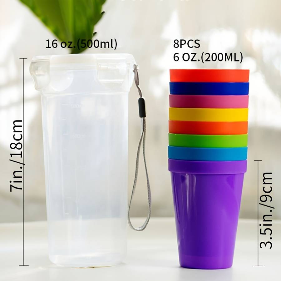 Water Cup Color 9Pcs Set Cups