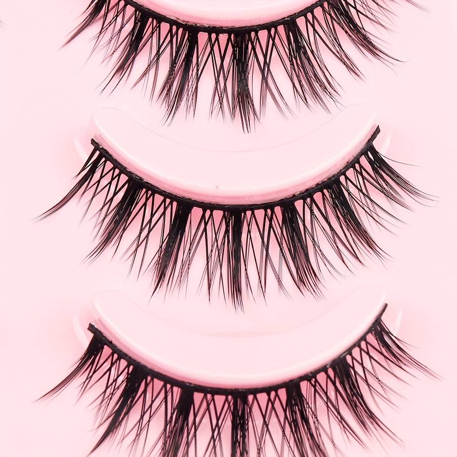 False Eyelashes Color Black Capacity 5 Pairs