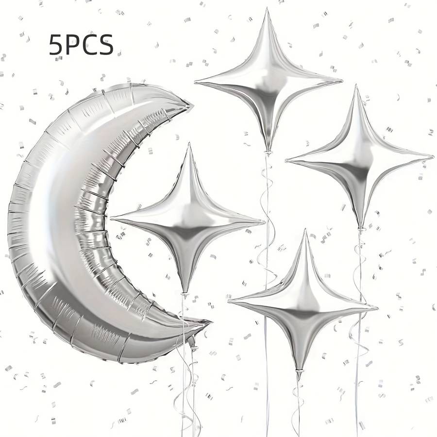 Balloon Style 5Pcs Little Star And Moon Set  1 Add 4