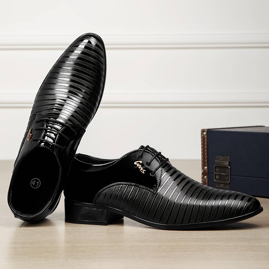 Mens Leather Shoes Color Black 2 Sizeuk 8