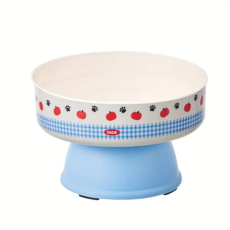 Pet Supplies Color Blue Large Size Plastic Bowl
