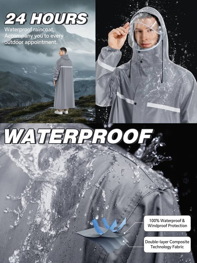 Raincoat Grey Size Uk M