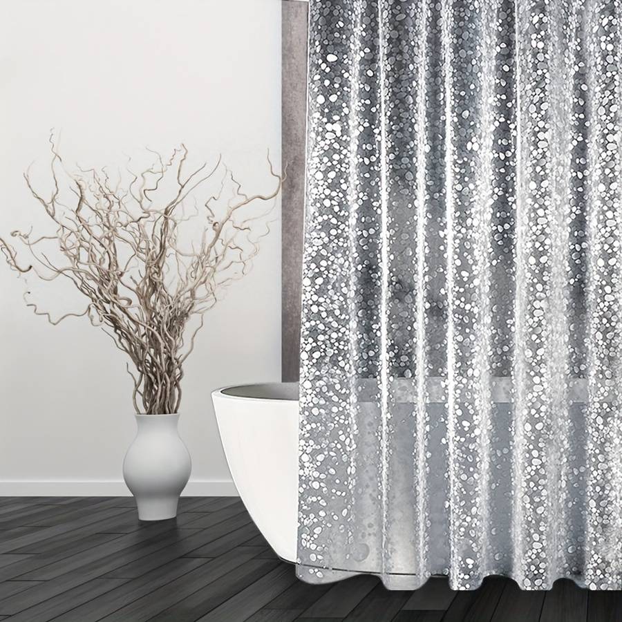 Waterproof Shower Curtain Color 3D Goose Warm Stone Size Width 180*Height 180Cm