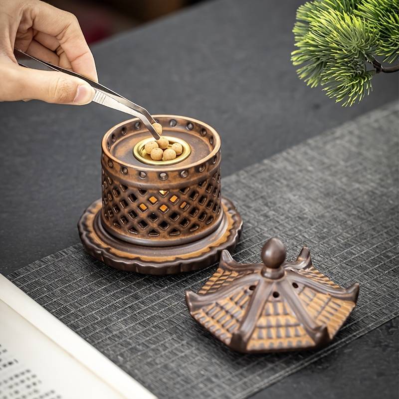 Incense Burner Style  Pavilion Palace Lantern Incense Burner