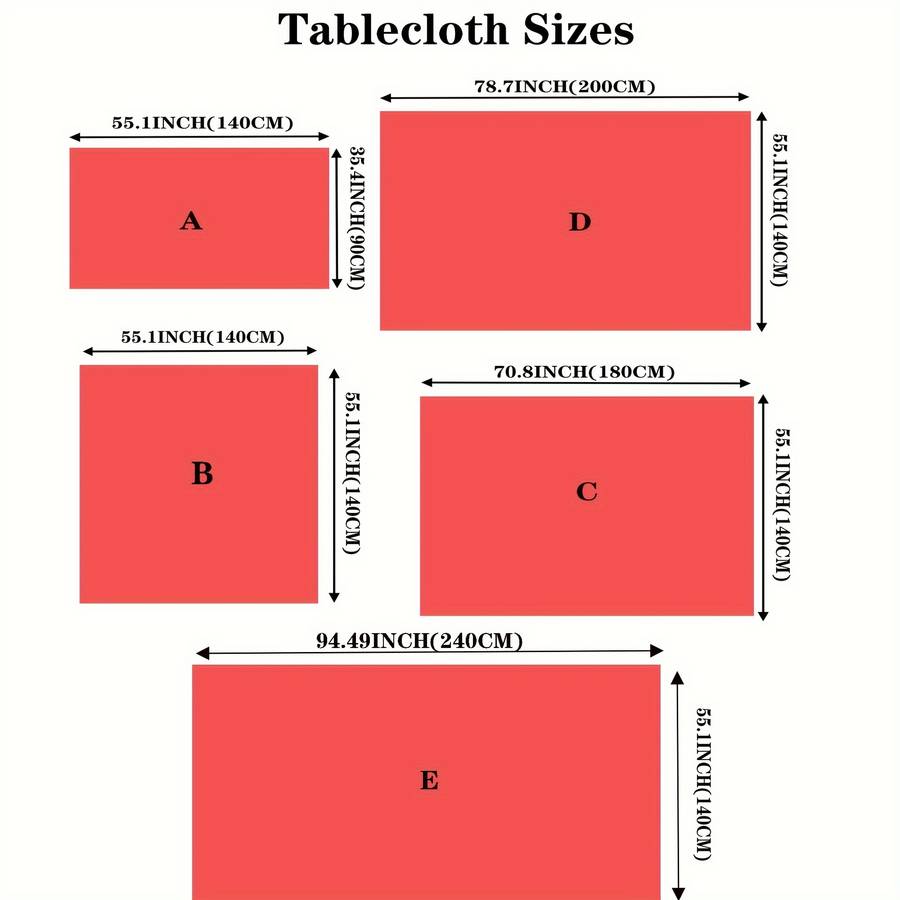 Christmas Tablecloth Color Christmas Size 55.1X78.7Inch  140X200Cm