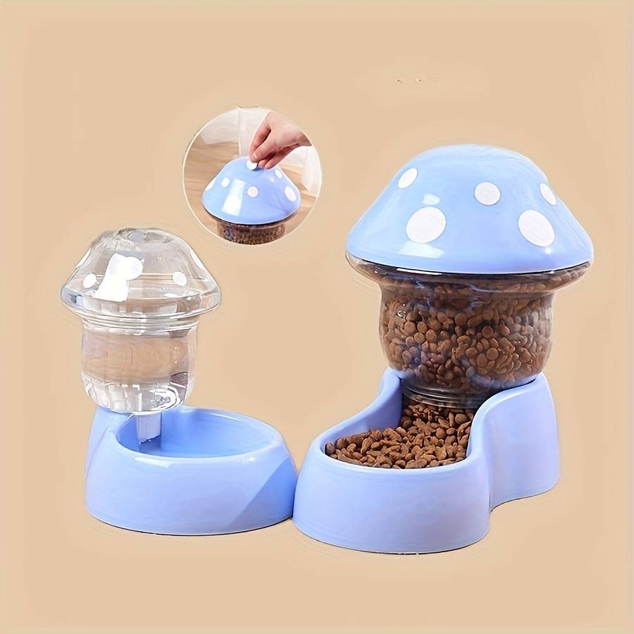 Pet supplies color  Waterer and feeder two    piece set  blue