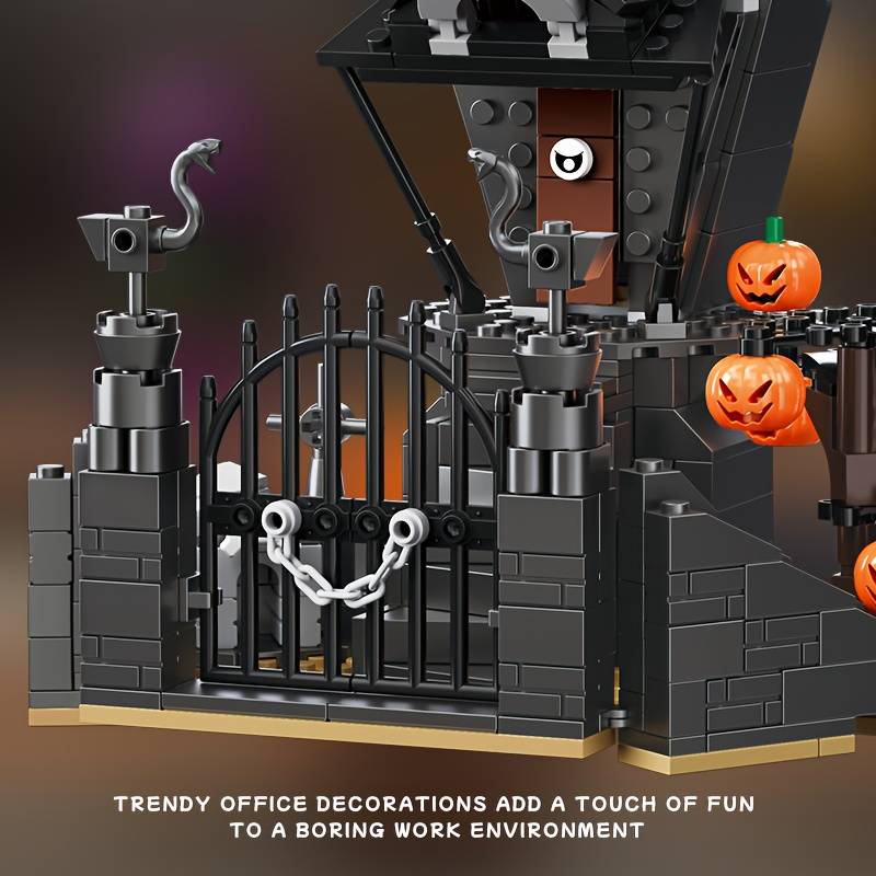 Building Toy Architectural Model Toy Set Style Halloween Castle