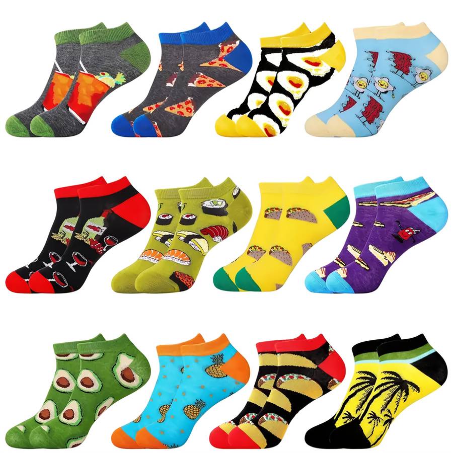 4 Pairs Of Random Colors One Size High Elastic Socks