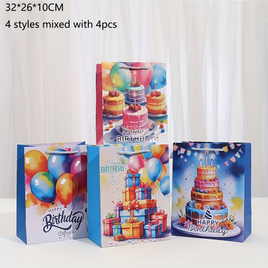 Gift Bags Size 32 X 26 X 10Cm Quantity 4Pcs-Combination Mixed