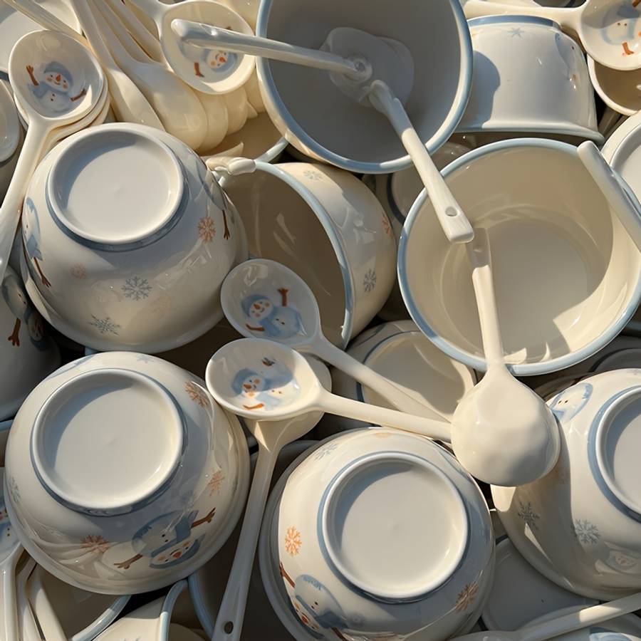 Bowl Color 4Pcs2Bowl2Spoon