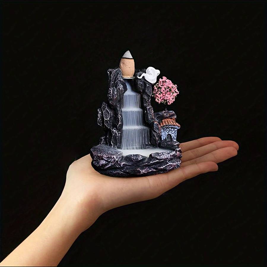 Incense Burner Color  White Flower