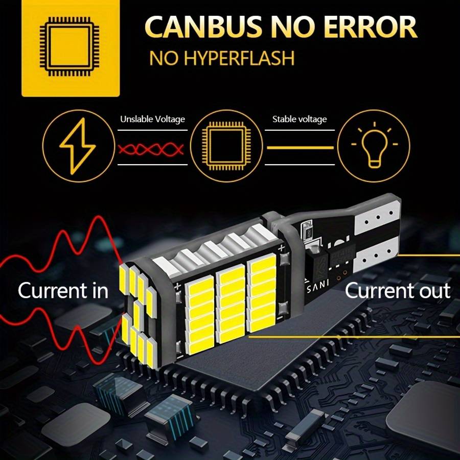 2pcs White T15 W16W 45 SMD 4014 LED Car Reverse Lamp 6W 1200LM Canbus Reverse Backup