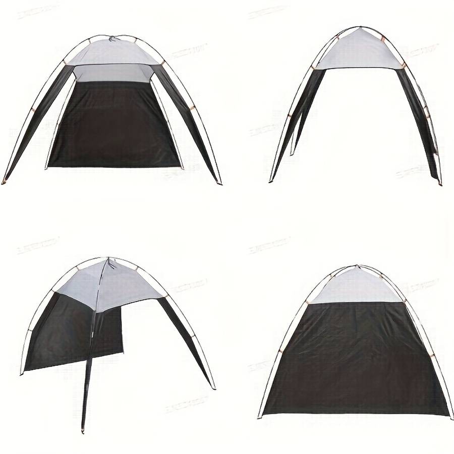 Triangle Beach Sunshade Tent Outdoor Use People Deep Grey 3 4