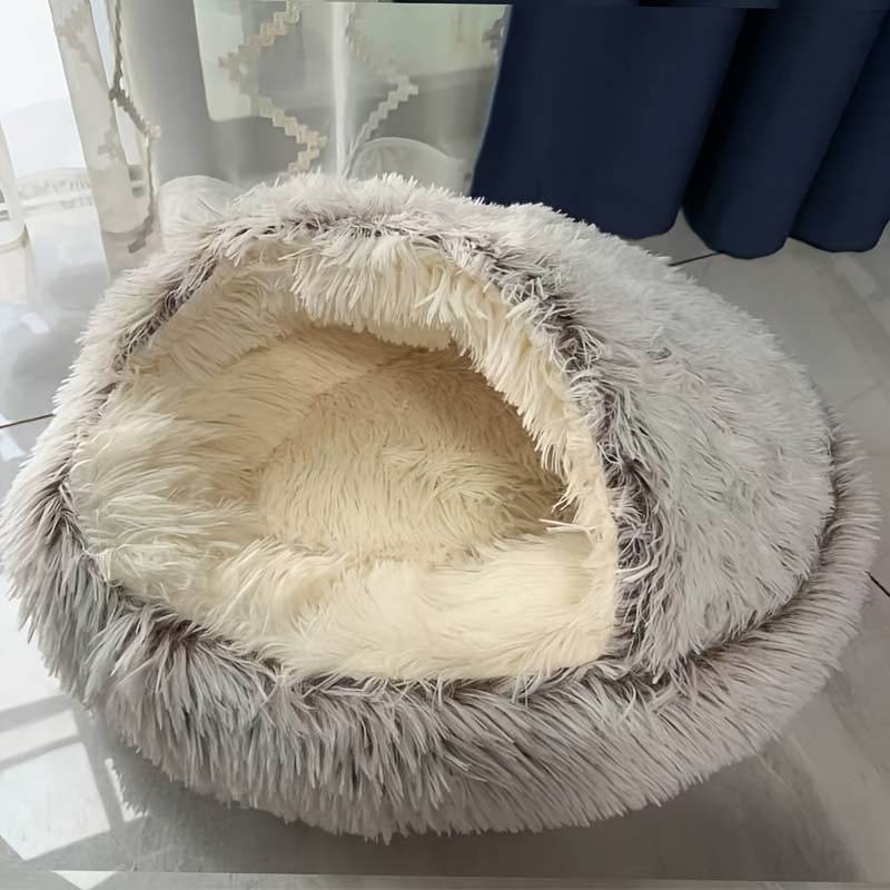 Pet supplies color Shell Nest Gradient Light Gray size 40cm  recommended curl sleep within 4 catties