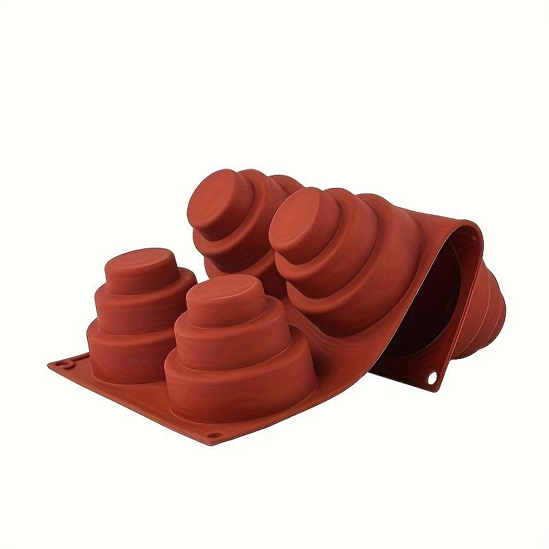 Suitable For Baking Molds Color Brick Red Model Three Layer Cake Mold