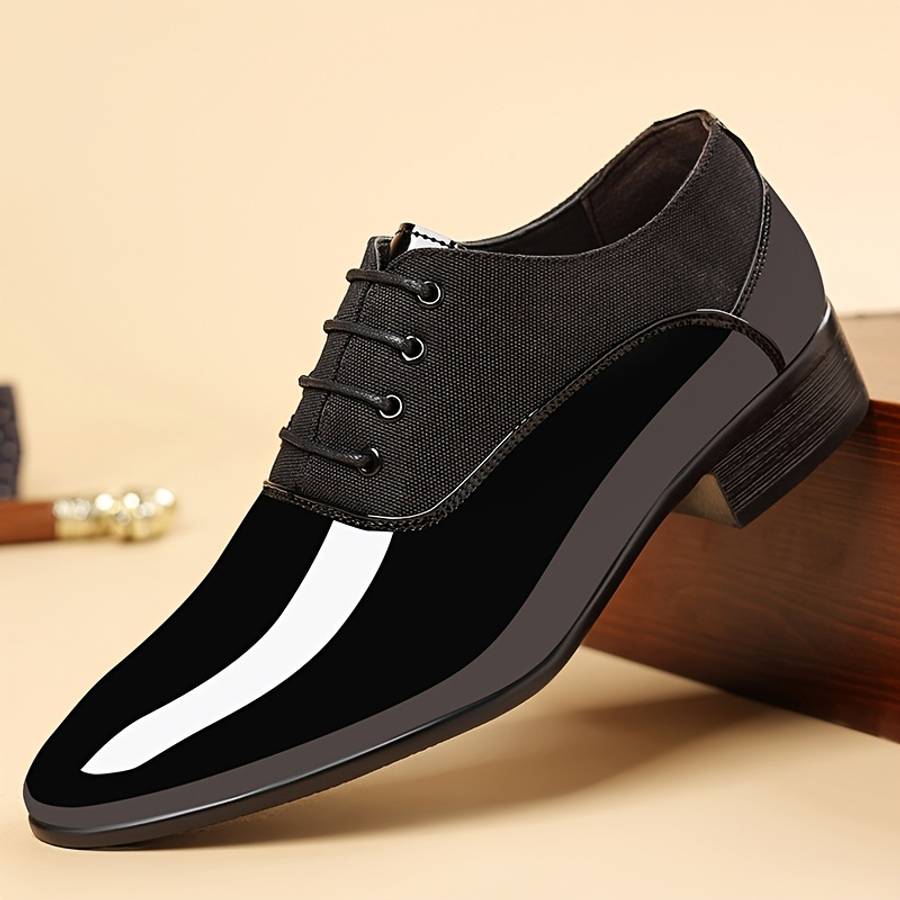Mens Leather Shoes Color Black Sizeuk 10