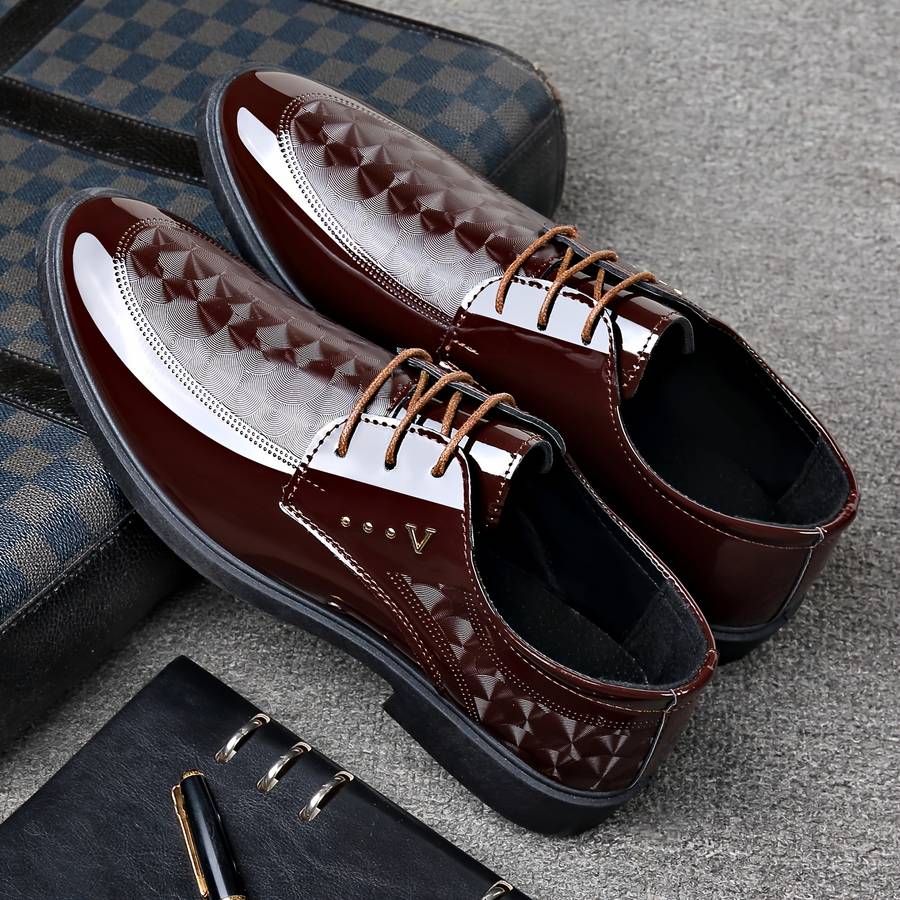 Mens Leather Shoes Color Dark Brown Sizeuk 5
