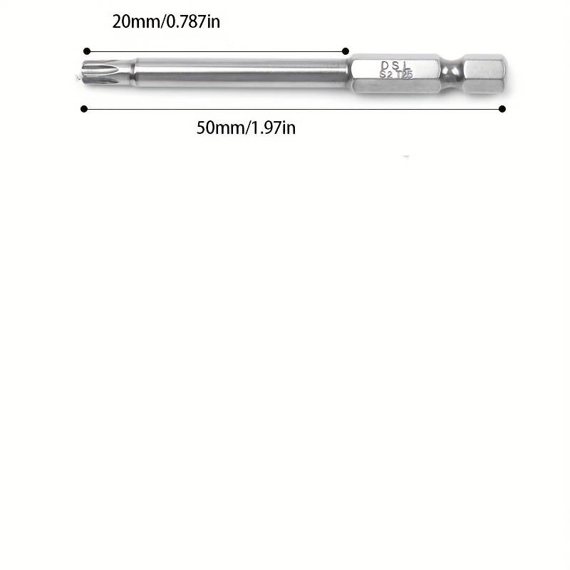 Screwdriver Bit Tool Set Size Silvery Quantity 12Pcs