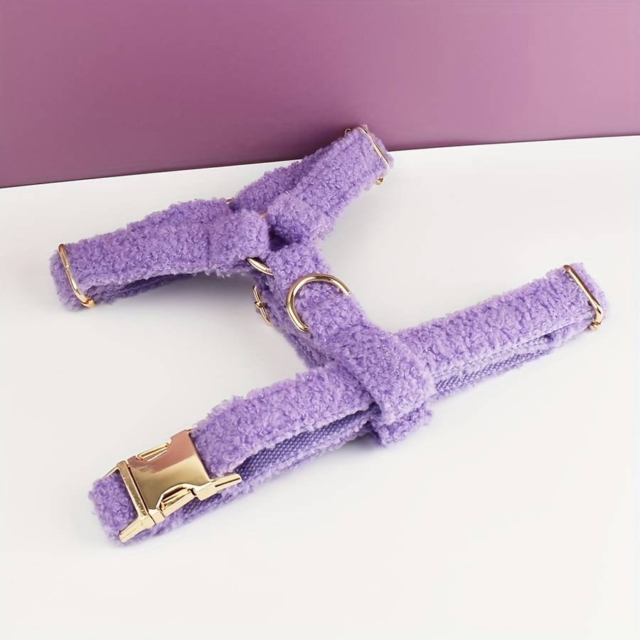 Dog Leash Color Blue Teddy Velvet 4Pcs Size S