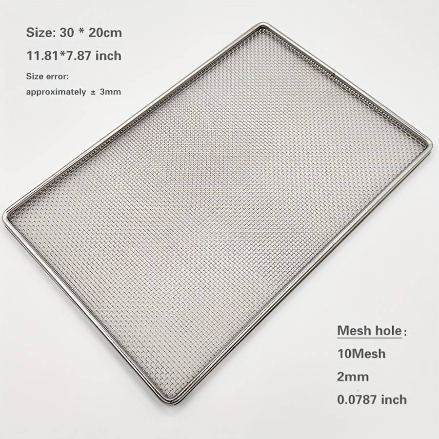 Grilling Net Model 30*20Cm11.81*7.87 Inch Size 2Mm Hole0.0787In Hole