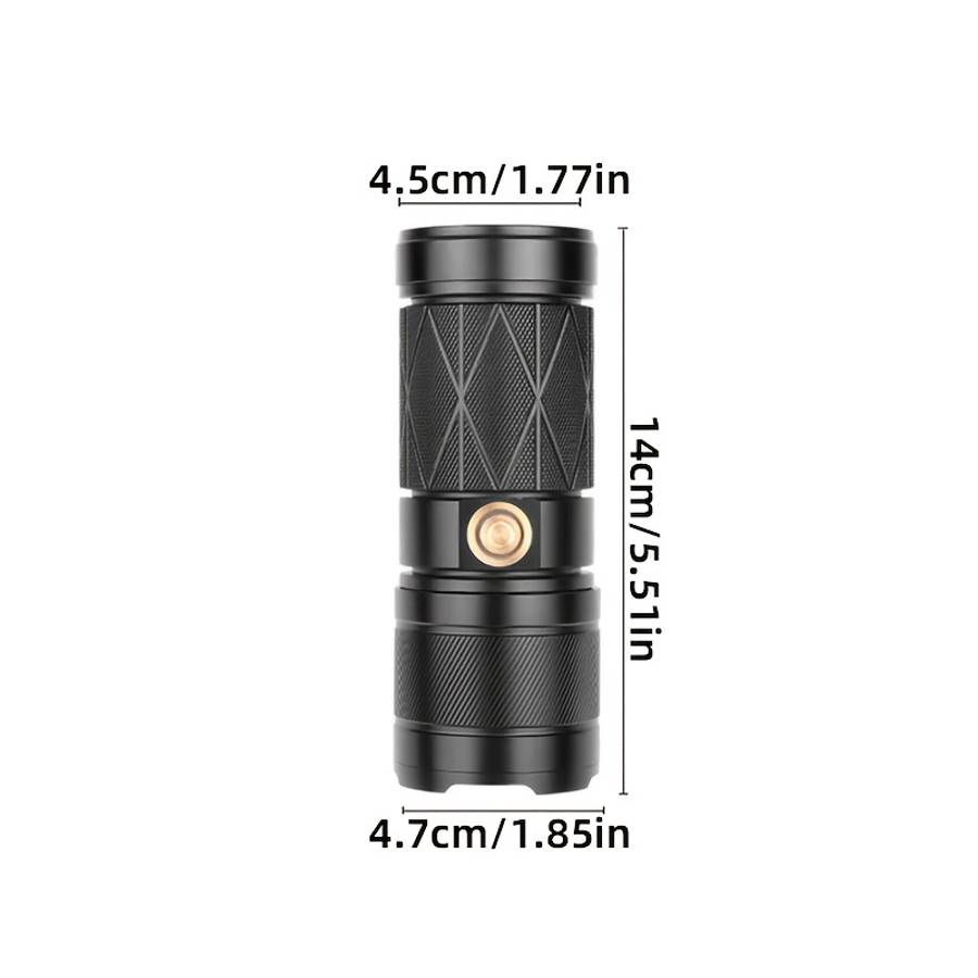 Versatile 1Pc Aluminum Alloy Outdoor Led Flashlight 6000Mah Travel Reliable