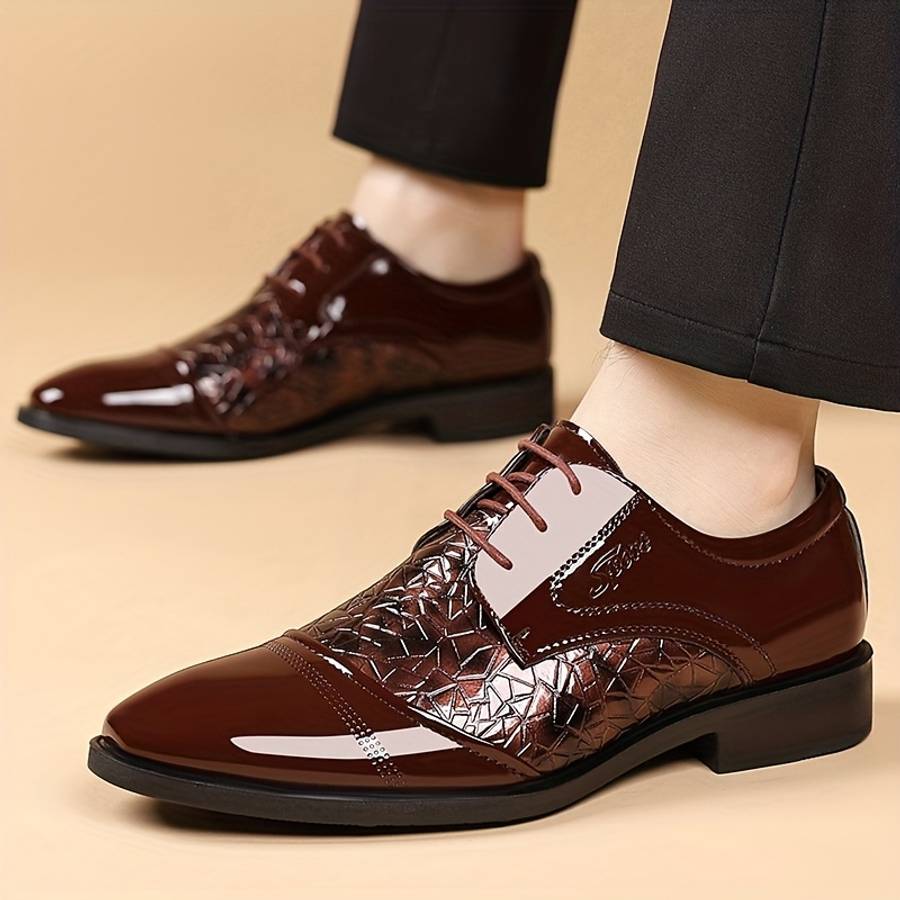 Mens Leather Shoes Color Black Sizeuk 9.5